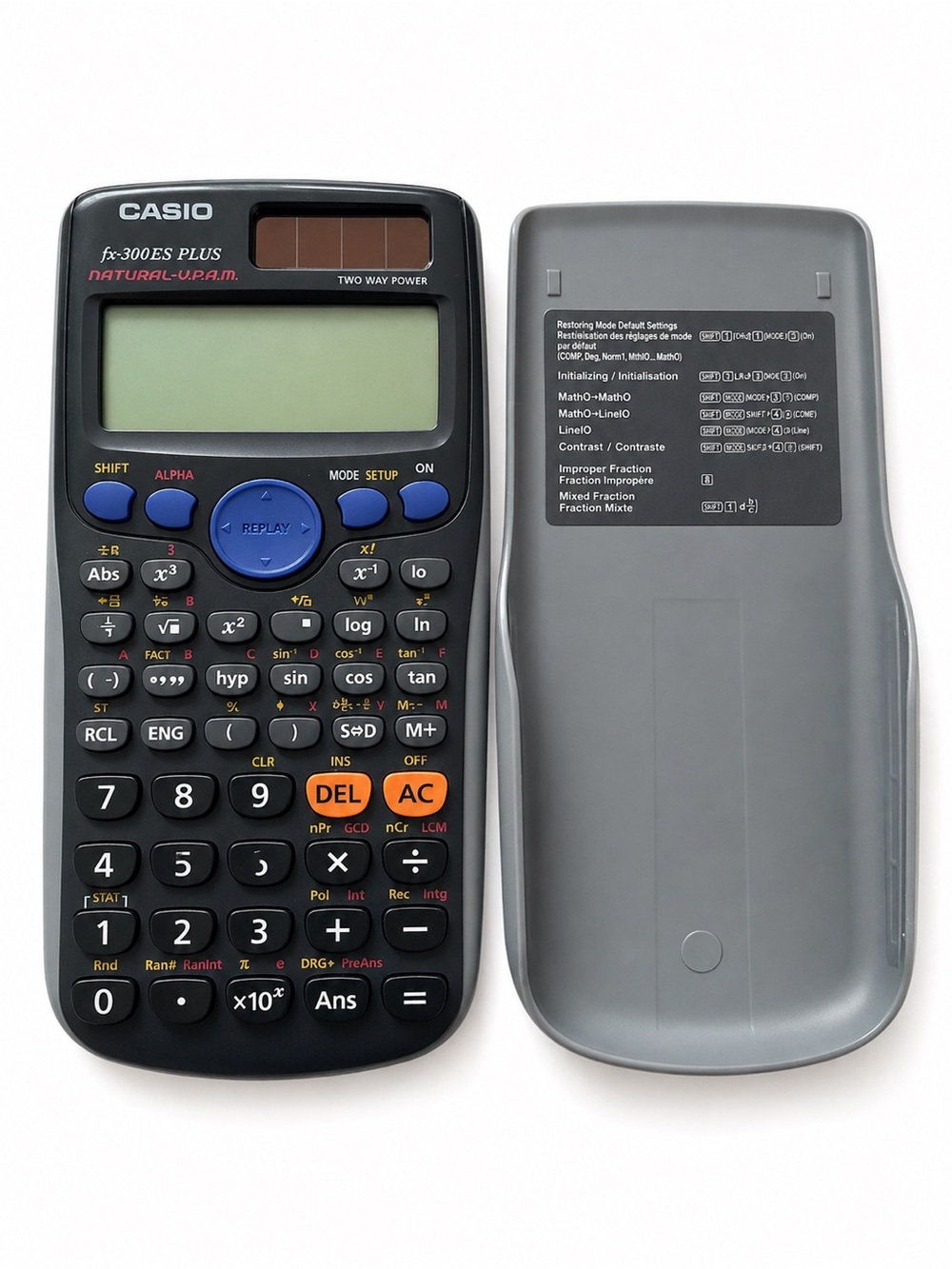 Casio fx-300ES PLUS Scientific Calculator - Black with Gray Cover